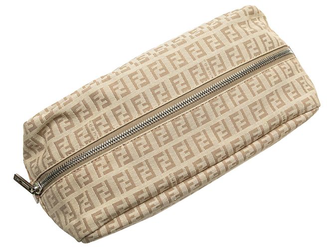 Pochette in tela Zucchino nera Fendi Nero - vista 10