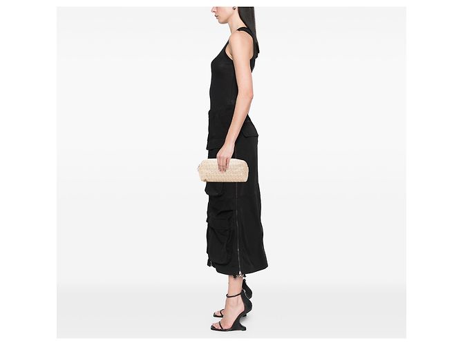Pochette in tela Zucchino nera Fendi Nero - vista 11