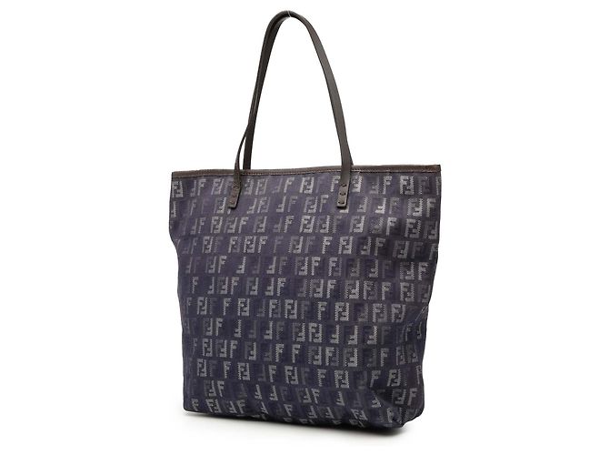 Fendi Blue Zucchino Denim Tote - view 2