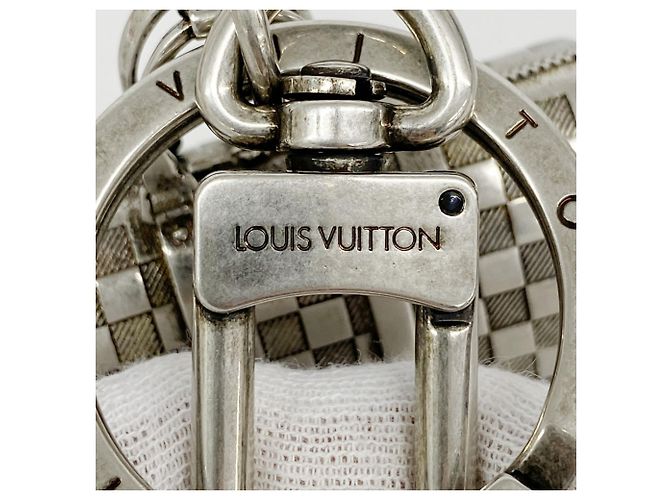 Portachiavi Charm Keepall Damier Louis Vuitton Argento - vista 2