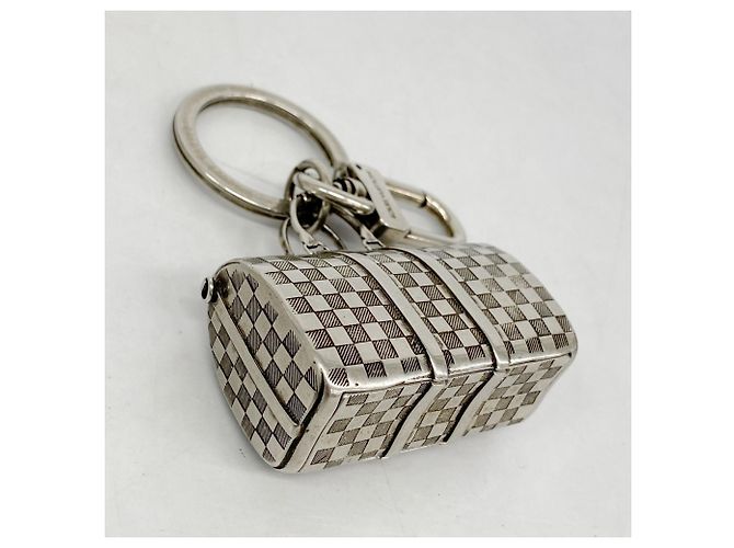 Portachiavi Charm Keepall Damier Louis Vuitton Argento - vista 4