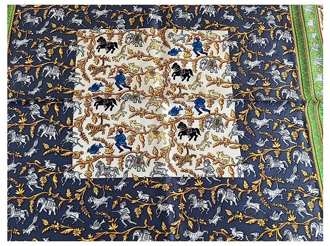 Hermès Seidentuch Hunting in India Mehrfarben - Ansicht 7
