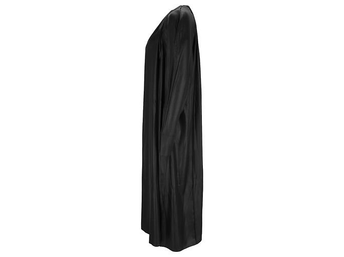 Schwarzes, gerafftes Satin-Midikleid von Acne Studios aus Triacetat - Ansicht 2