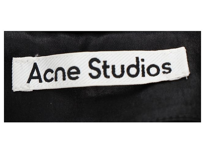 Schwarzes, gerafftes Satin-Midikleid von Acne Studios aus Triacetat - Ansicht 4