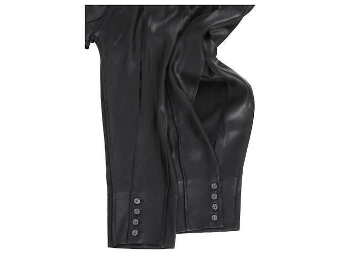 Schwarzes, gerafftes Satin-Midikleid von Acne Studios aus Triacetat - Ansicht 7
