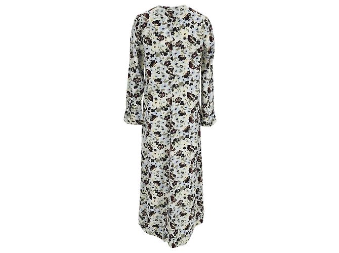 Vestido Maxi de Crepé en Viscosa con Estampado Floral Ganni - vista 3