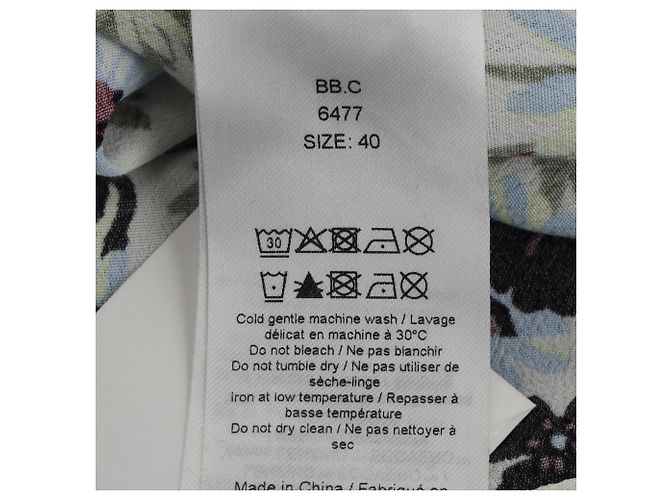 Vestido Maxi de Crepé en Viscosa con Estampado Floral Ganni - vista 5