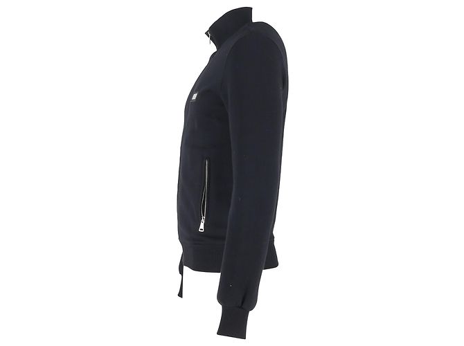 Maglione con zip Dolce & Gabbana con tasche in cotone nero - vista 2