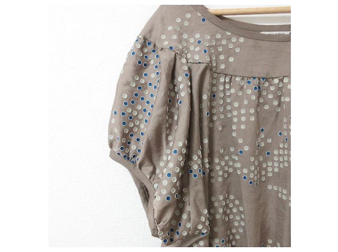 Autre Marque Kurzarmbluse Opal Dot von mina perhonen Grau - Ansicht 4