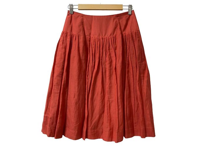 Autre Marque Falda de algodón y seda Paule Ka Roja - vista 2