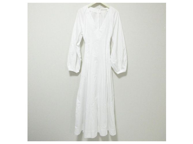 Autre Marque Vestido longo com cinto e decote em V Mara Hoffman Branco - vista 2