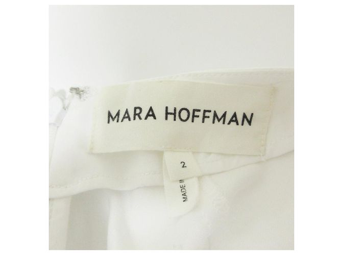 Autre Marque Vestido longo com cinto e decote em V Mara Hoffman Branco - vista 3