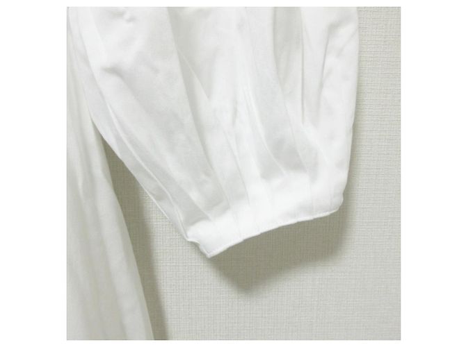 Autre Marque Vestido longo com cinto e decote em V Mara Hoffman Branco - vista 5