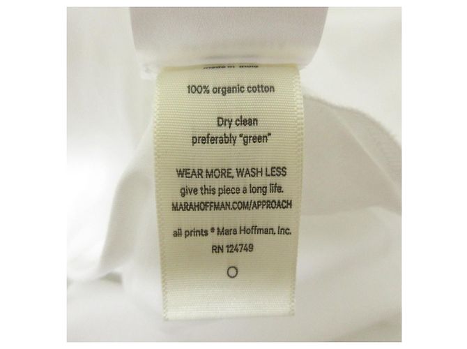 Autre Marque Vestido longo com cinto e decote em V Mara Hoffman Branco - vista 8