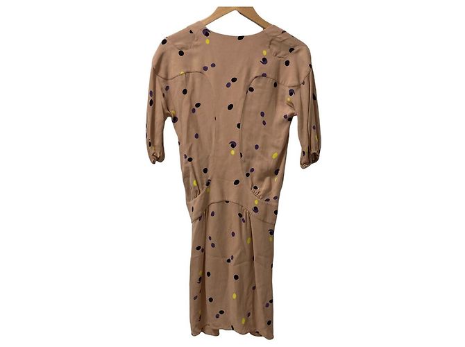 Vestido 100% Seda Marni Beige - vista 2