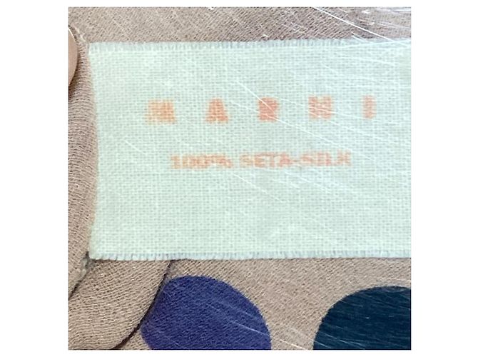 Vestido 100% Seda Marni Beige - vista 6