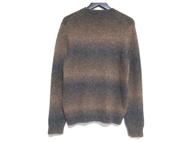 Autre Marque Tricô de Alpaca com Borda em Gradiente Settefili Cashmere Marrom Bege - vista 2