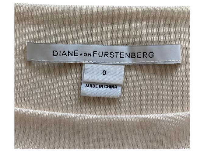 Autre Marque Vestido de punto de seda RURI de Diane von Furstenberg Negro Naranja Crudo - vista 4