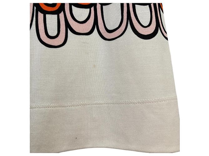 Autre Marque Vestido de punto de seda RURI de Diane von Furstenberg Negro Naranja Crudo - vista 8