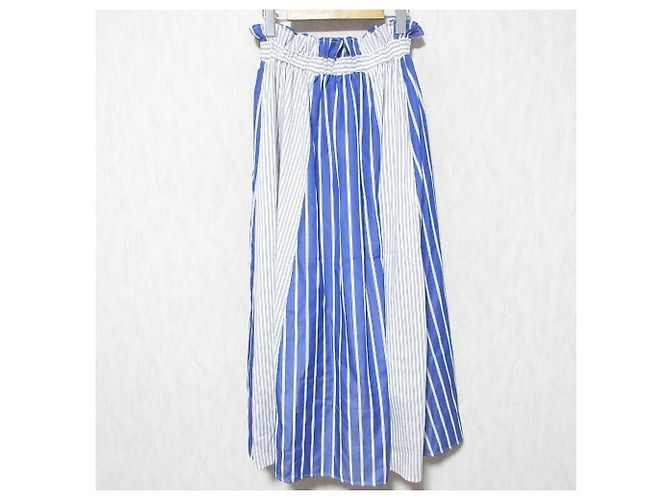Autre Marque Falda larga Ray Beams a rayas Blanco Azul - vista 2