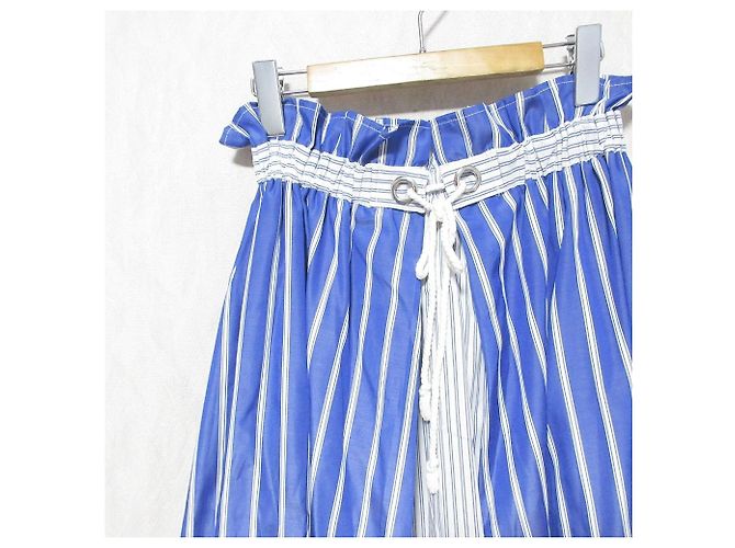 Autre Marque Falda larga Ray Beams a rayas Blanco Azul - vista 3
