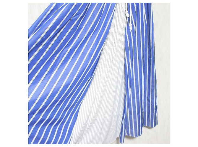 Autre Marque Falda larga Ray Beams a rayas Blanco Azul - vista 4