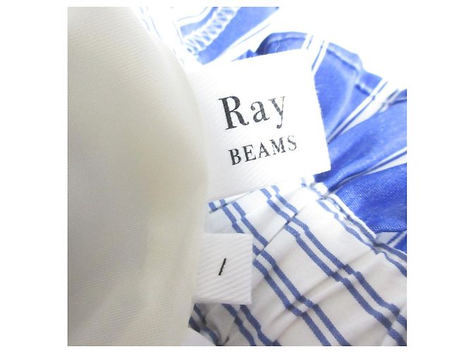 Autre Marque Falda larga Ray Beams a rayas Blanco Azul - vista 5