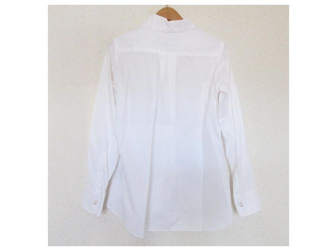 Autre Marque Camisa de manga larga con botones de perla CANCLINI Martinique Blanco - vista 2