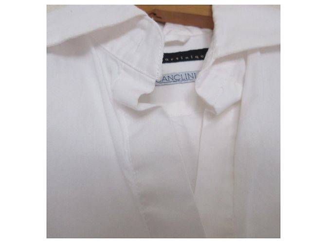 Autre Marque Camisa de manga larga con botones de perla CANCLINI Martinique Blanco - vista 4