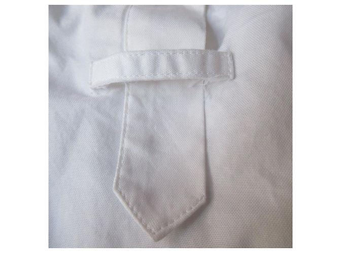 Autre Marque Camisa de manga larga con botones de perla CANCLINI Martinique Blanco - vista 7