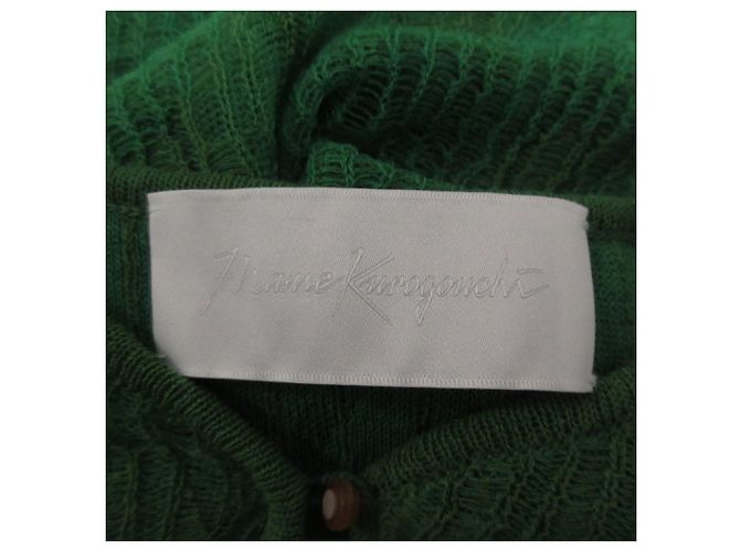 Autre Marque Opal-Leinen-Mischpullover Mame Kurogouchi Grün - Ansicht 10