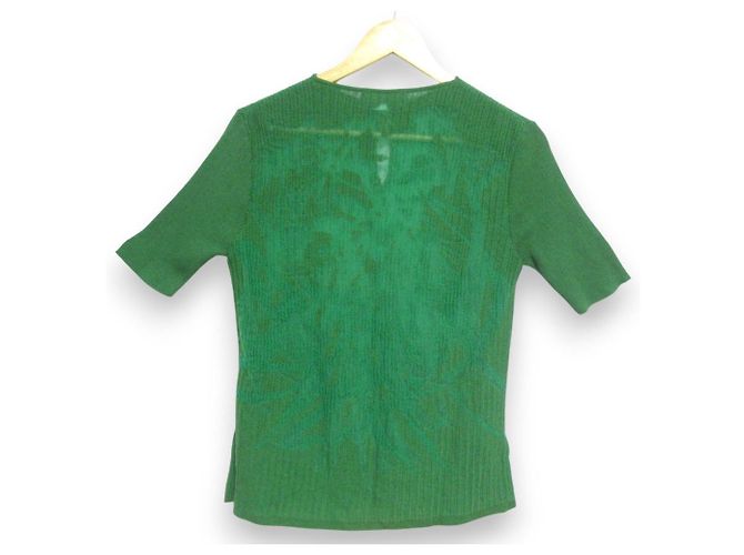 Autre Marque Opal-Leinen-Mischpullover Mame Kurogouchi Grün - Ansicht 2