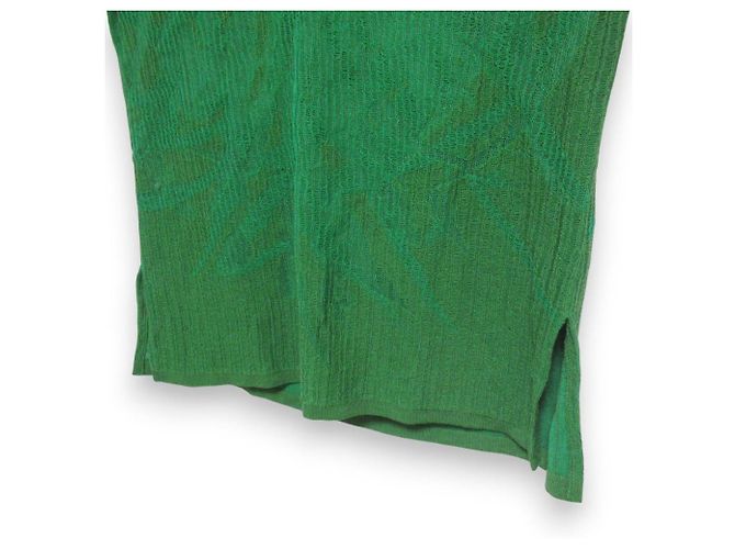 Autre Marque Opal-Leinen-Mischpullover Mame Kurogouchi Grün - Ansicht 4