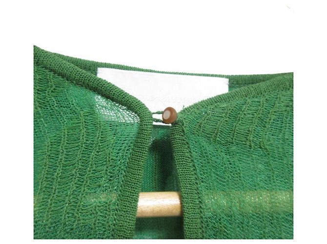 Autre Marque Opal-Leinen-Mischpullover Mame Kurogouchi Grün - Ansicht 7