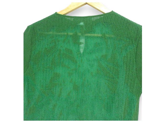 Autre Marque Opal-Leinen-Mischpullover Mame Kurogouchi Grün - Ansicht 8