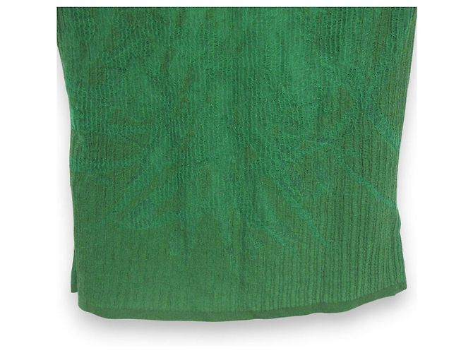 Autre Marque Opal-Leinen-Mischpullover Mame Kurogouchi Grün - Ansicht 9
