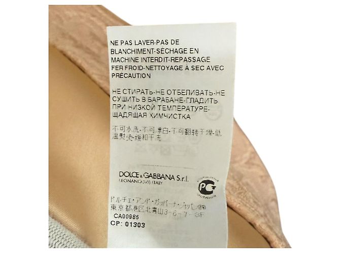 Dolce & Gabbana Falda de seda mezclada bordada Dolce&Gabbana Beige - vista 5