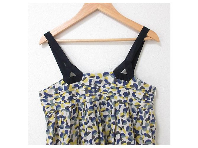 Autre Marque pair drops kleid mina perhonen Gelb Marineblau - Ansicht 3