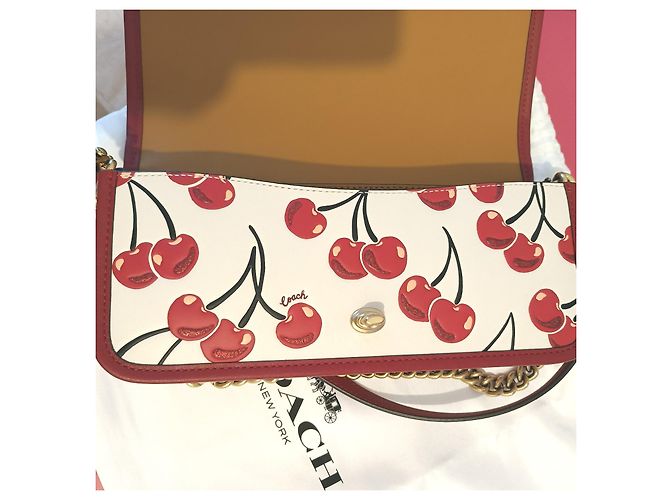 Coach Dinky Tasche mit Kirschmuster Lila Aus weiß - Ansicht 10