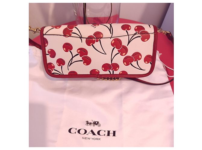Coach Dinky Tasche mit Kirschmuster Lila Aus weiß - Ansicht 3