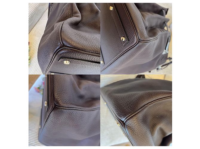 Haut à courroies "Top con Cinghie" 50 cm, Hermès Cioccolato - vista 11