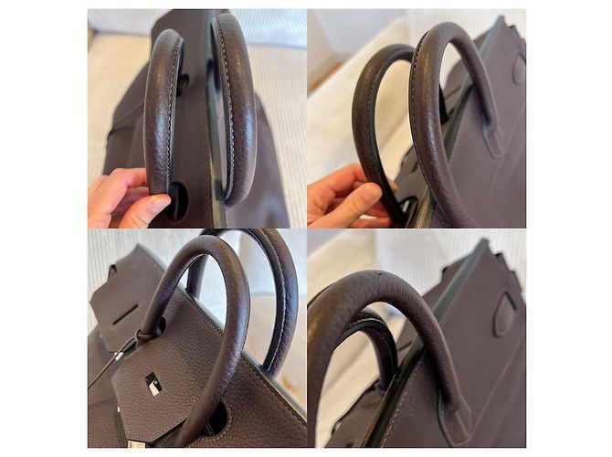 Haut à courroies "Top con Cinghie" 50 cm, Hermès Cioccolato - vista 12