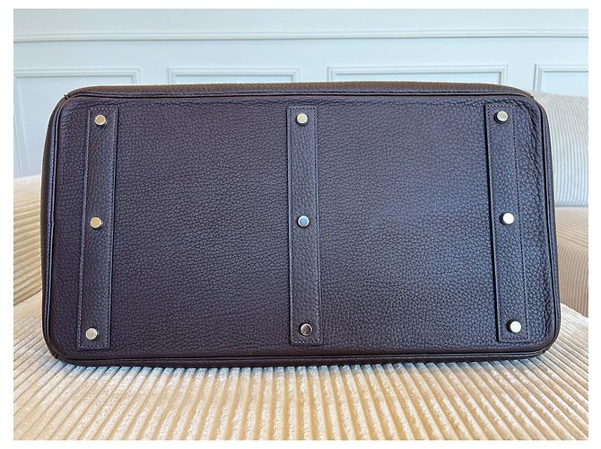 Haut à courroies "Top con Cinghie" 50 cm, Hermès Cioccolato - vista 15