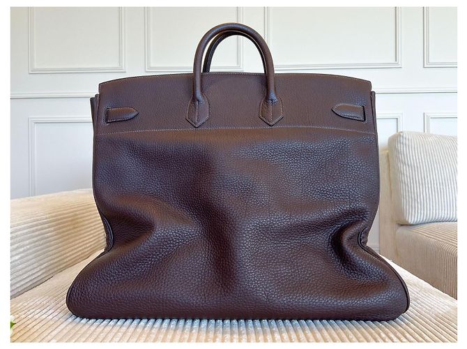 Haut à courroies "Top con Cinghie" 50 cm, Hermès Cioccolato - vista 16