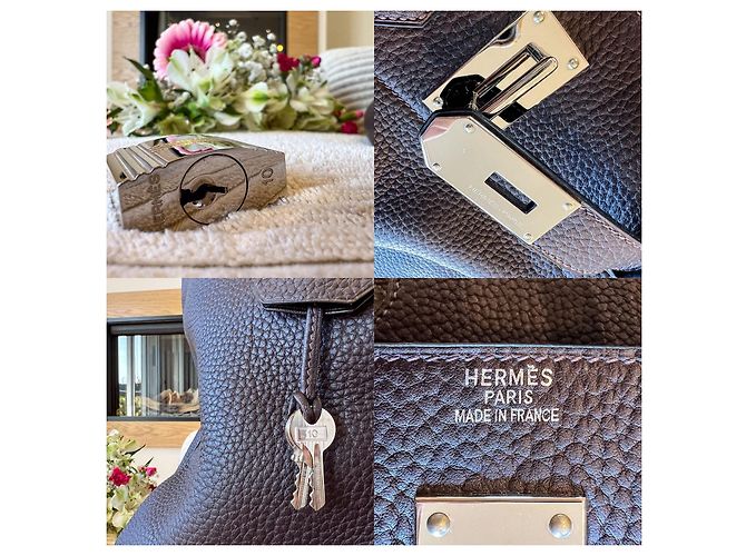Haut à courroies "Top con Cinghie" 50 cm, Hermès Cioccolato - vista 3
