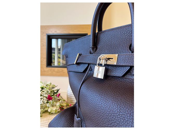 Haut à courroies "Top con Cinghie" 50 cm, Hermès Cioccolato - vista 7