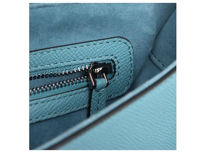Dior Borsa a mano in pelle di vitello grana saddle senza tracolla blu - vista 14