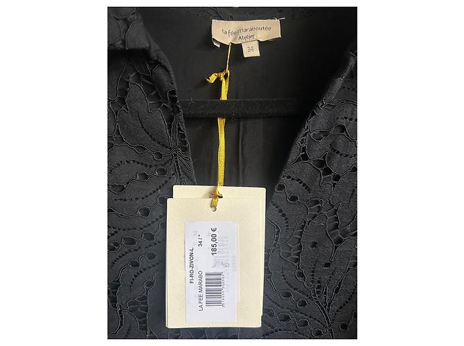 Schwarzes Kleid - neu mit Etikett (mit 185€ ausgezeichnet) - La fée maraboutée - Größe 34/36 - Ansicht 4