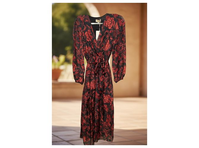 Kleid - La fée maraboutée - Größe 34 36 - Neu mit Etikett (etikettiert mit 175€) Bordeaux - Ansicht 2