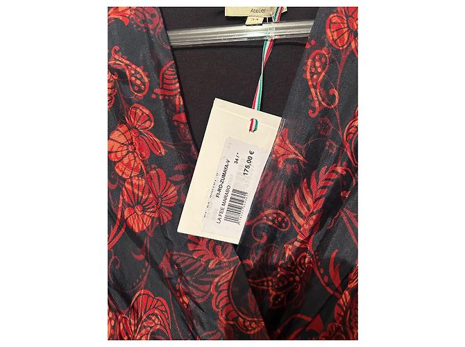 Kleid - La fée maraboutée - Größe 34 36 - Neu mit Etikett (etikettiert mit 175€) Bordeaux - Ansicht 4